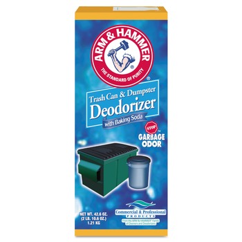 Arm & Hammer 33200-84116 42.6 oz. Box Sprinkle Top Trash Can and Dumpster Deodorizer with Baking Soda - Original (9/Carton)