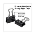 Office Jansan | Universal UNV11060 Binder Clips with Storage Tub - Mini, Black/Silver (60/Pack) image number 2