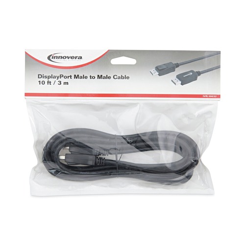 Office Electronics & Batteries | Innovera IVR30032 10 ft. DisplayPort Cable - Black image number 0