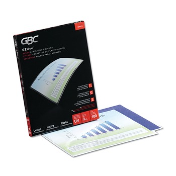 GBC 3 mil 11-1/2 in. x 9 in. Ezuse Thermal Laminating Pouches (100/Box)