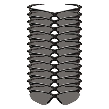 Ansell V30 Nemesis VL Safety Glasses - Black Frame/Smoke Lens (12/Carton)