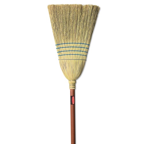 Brooms | Rubbermaid Commercial FG638300BLUE Corn-Fill 38 in. Handle Warehouse Broom - Blue image number 0
