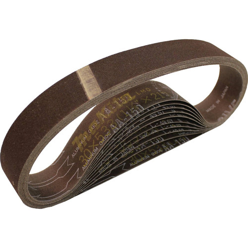 Sanding Belts | Makita 742334-2 10-Pack 150 Grit 1 1/8 in. x 21 in. Abrasive Belt image number 0