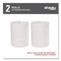 Paper Towels and Napkins | WypAll 06006 9 in. x 15 in. Power Clean Wipers for WetTask Customizable Wet Wiping System - White (275/Roll, 2 Rolls/Carton) image number 2
