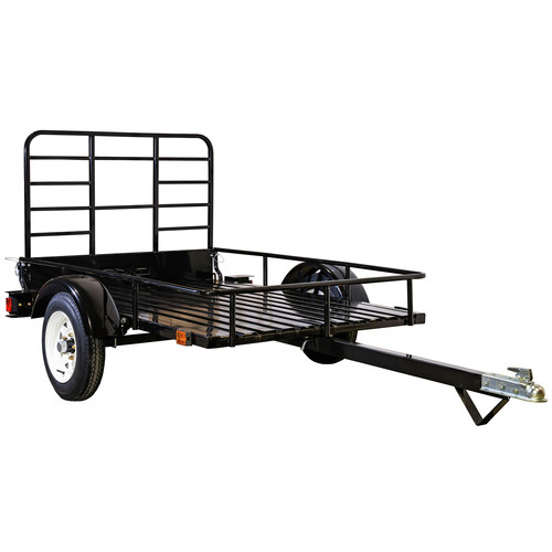 Utility Trailer | Detail K2 MMT4X6O 4 ft. x 6 ft. Powder-Coated Open Side Multi Purpose Utility Trailer - Black image number 0