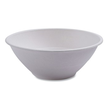 Eco-Products EP-BL40NFA 40 oz Vanguard Renewable and Compostable Sugarcane Bowls - White (400/Carton)