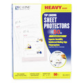 Office Jansan | C-Line 62013 11 in. x 8.5 in. Heavyweight Polypropylene Sheet Protectors - Clear (50/Box) image number 0