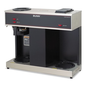 BUNN Pour-O-Matic 3-Burner 12-Cup Pour-Over Coffee Brewer - Stainless Steel/Black