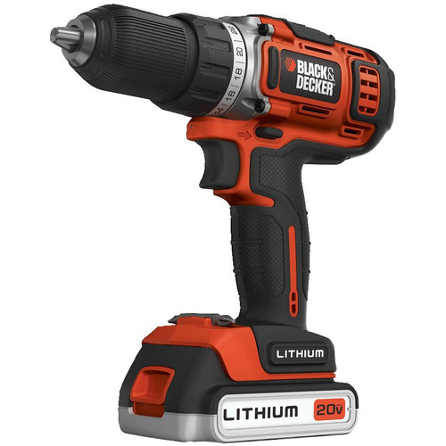 Factory Reconditioned Black Decker 20V MAX Lithium Ion 1 2 in. Cordless Drill Driver Kit