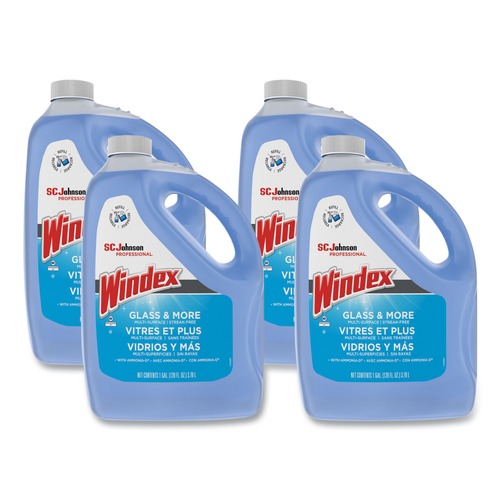 Cleaning & Janitorial Supplies | Windex 696503 Ammonia-D 1 Gallon Bottle Glass Cleaner (4/Carton) image number 0