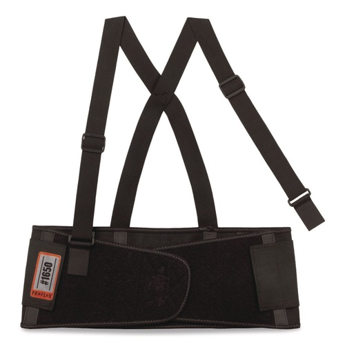 Office Jansan | Ergodyne 11092 ProFlex 1650 Economy Elastic Back Support Brace, Small, 25-in to 30-in Waist, Black image number 0