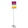 Office Jansan | Quartet 7922 Aluminum Frame 11 in. x 17 in. Designer Sign Stand - Silver image number 0