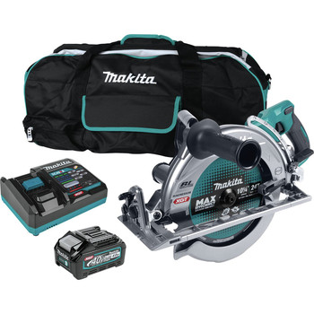 CIRCULAR SAWS | Makita GSR02M1 40V max XGT AWS Capable Brushless Lithium-Ion 10-1/4 in. Cordless Rear Handle Circular Saw Kit (4 Ah)