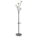 Cleaning & Janitorial Supplies | Alba PMFESTWM 13.97 x 14 x 73.62 Festival 5-Knob Coat Stand with Umbrella Holder - Gray image number 0