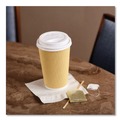 Bulk Savings Pricing 2 | Karat C-KDL516W-PP Plastic Sipper Hot Cup Lids Fits 10 oz. to 24 oz. Hot Cups - White (1000/Carton) image number 2
