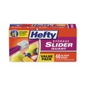  | Hefty 00R88075 1 qt. 1.5 mil. 8 in. x 7 in. Slider Bags - Clear (40/Box) image number 0