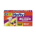 Office Jansan | Hefty 00R88075 1 qt. 1.5 mil. 8 in. x 7 in. Slider Bags - Clear (40/Box) image number 0