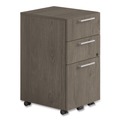 Office Desks & Workstations | Alera AENNZK-MP1518UF TOM 15 in. x 18 in. x 27 in. Seville Series 3-Drawer Legal File Mobile Pedestal - Walnut image number 0