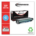 Ink & Toner | Innovera IVRE741A 7300 Page-Yield, Replacement for HP 307A (CE741A), Remanufactured Toner - Cyan image number 2