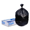 Trash Bags | Boardwalk H5645TKKR01 23 Gallon 0.9 mil 28 in. x 45 in. Perforated Roll Linear Low Density Can Liners - Black (25 Bags/Roll, 8 Rolls/Carton) image number 2