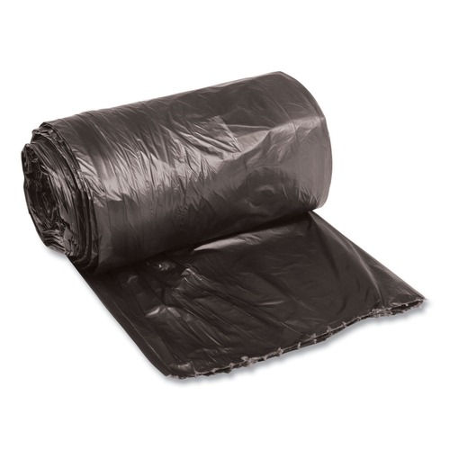 Trash Bags | Boardwalk H4832RKKR01 24 in. x 32 in. 16 gal. 0.35 mil. Low-Density Waste Can Liners - Black (500/Carton) image number 0