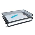 Office Jansan | Universal UNV20012 17 in. x 10.88 in. x 2.5 in. Deluxe Mesh Stacking Side Load Tray - Legal Size, Black image number 4