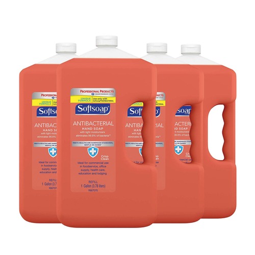Softsoap 01903 Antibacterial Hand Soap, Crisp Clean, Pink, 1 Gallon Bottle (4/Carton) image number 0