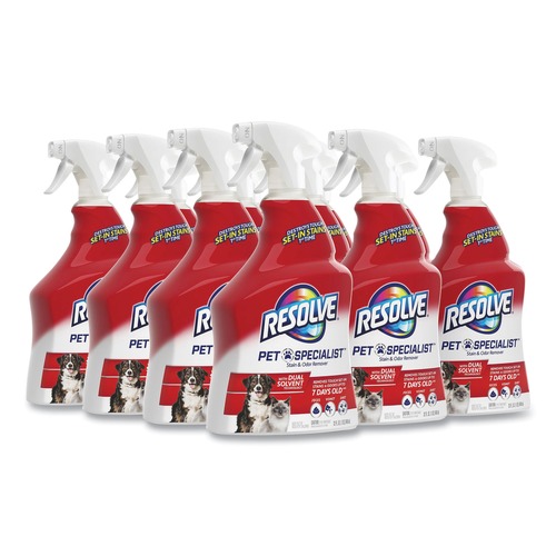 Cleaning & Janitorial Supplies | RESOLVE 19200-99850 Pet Specialist 32 oz. Trigger Spray Bottle Stain and Odor Remover - Citrus (12/Carton) image number 0