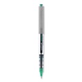 Pens | uni-ball 60386 Fine 0.7 mm VISION Stick Roller Ball Pen - Green Ink, Silver/Green/Clear Barrel (1-Dozen) image number 1
