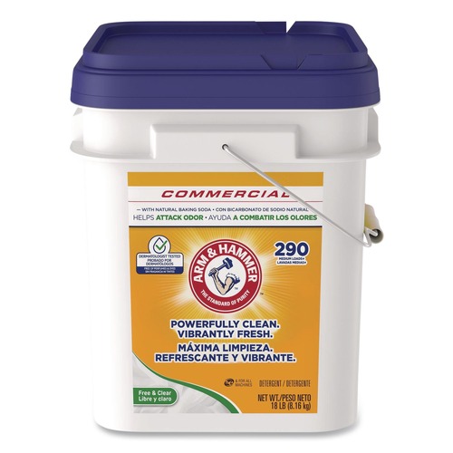 Laundry Detergent | Arm & Hammer 33200-40002 18 lbs. Pail Free and Clear Powder Laundry Detergent image number 0