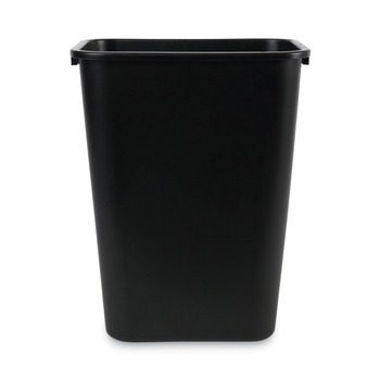 Boardwalk 41 qt. Soft-Sided Plastic Wastebasket - Black