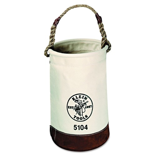 Cases and Bags | Klein Tools 5104 Leather-Bottom Canvas Bucket image number 0