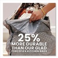 Cleaning & Janitorial Supplies | Glad 70320 ForceFlex MaxStrength 24 in. x 28 in. 13 Gallon Tall Kitchen Drawstring Trash Bags - Fresh Clean Scent/White (204/Carton) image number 7