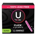 Cleaning & Janitorial Supplies | Kimberly-Clark 51581 U by Kotex Click Super Absorbency Compact Tampons (8 Packs/Carton) image number 0