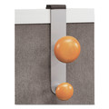 Office Jansan | Alba PM2PART BO 1.2 in. x 1.38 in. x 7.9 in. 1.5 lb Capacity Cubicle Garment Peg - Metallic Gray image number 1