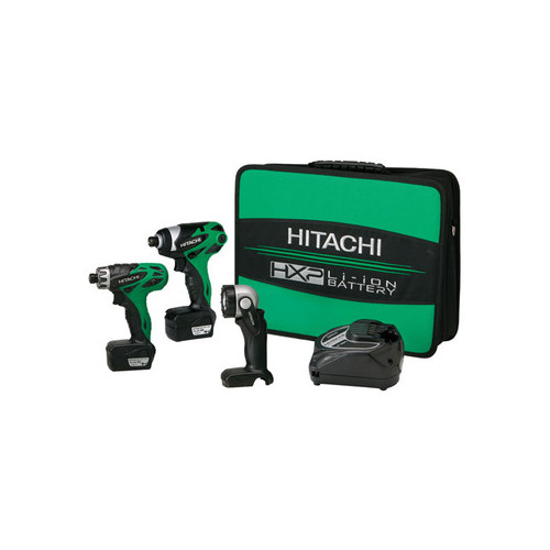 Combo Kits | Hitachi KC10DAL HXP 10.8V Cordless Lithium-Ion 3-Tool Combo Kit image number 0