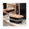 Labor Day Sale! Save $30 off $199! | Pactiv Corp. NC888B Newspring VERSAtainer 8.8 x 6 x 2.5 38 oz Plastic Microwavable Containers - Black/Clear (150/Carton) image number 4
