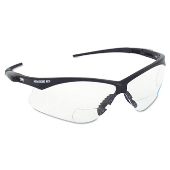 Ansell plus2.0 Diopter Strength V60 Nemesis Rx Reader Safety Glasses - Black Frame, Smoke Lens