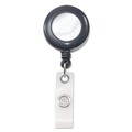 Office Jansan | Advantus 75407 24 in. Extension Deluxe Retractable ID Reel with Badge Holder - Black (12/Box) image number 0