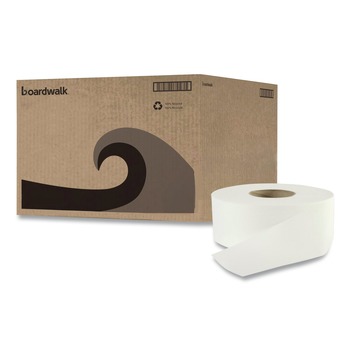 Boardwalk 3.2 in. x 525 ft. 2 Ply Septic Safe Jumbo Roll Bathroom Tissue - White (12/Carton)