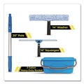 Cleaning Tools | Gritt Commercial GRI138B Pro Window Cleaning Kit with 14 in. Squeegee, 14 in. Washer, 20 in. Pole and 3 Gallon Heavy-Duty Bucket (1-Kit) image number 1