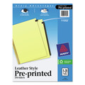 Customer Appreciation Sale - Save up to $60 off | Avery 11352 Preprinted Black Leather Tab Dividers W/gold Reinforced Edge, 31-Tab, Letter - (1 Set) image number 0