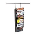 Office Jansan | Safco 5578BL 10.25 in. x 3.5 in. x 28.33 in. 5 Compartments Onyx Mesh Literature Rack - Black image number 1