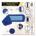 Mops | Gritt Commercial GRI17460T 60 in. x 5 in. Microfiber Head 40 in. to 72 in. Silver Aluminum Handle Dust Mop with Telescopic Handle - Blue (1-Kit) image number 1