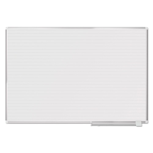  | MasterVision MA2794830 72 in. x 48 in. Ruled Magnetic Dry Erase Planning Board - White Lacquered Steel Surface, Silver Aluminum Frame image number 0