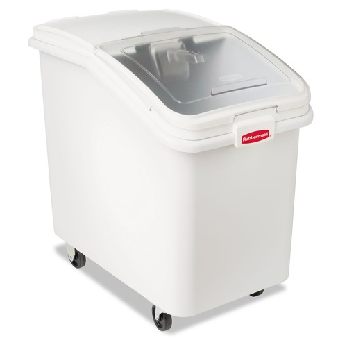  | Rubbermaid Commercial FG360388WHT 18 in. x 29.75 in. x 28 in. 30.86 gal. ProSave Mobile Plastic Ingredient Bin - White image number 0