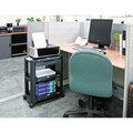 Utility Carts | Alera ALEU3N1BL 3-In-1 21.63 in. x 13.75 in. x 24.75 in. Storage Cart and Stand - Black/Gray image number 7