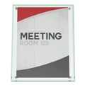 Office Jansan | Deflecto 799693 Letter Insert Superior Image Beveled Edge Sign Holder - Clear/Green-Tinted Edges image number 6