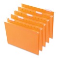 Office Jansan | Universal UNV14122 1/5-Cut Tab, Deluxe Bright Color Hanging File Folders - Letter Size, Orange (25/Box) image number 2
