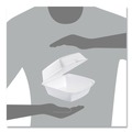 Facility Maintenance & Supplies | Dart 60HT1 5-7/8 in. x 6 in. x 3 in. Hinged Lid Foam Containers - White (500/Carton) image number 4